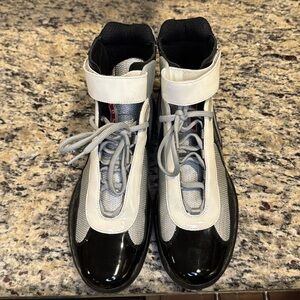 Black and White High-Top Sneakers